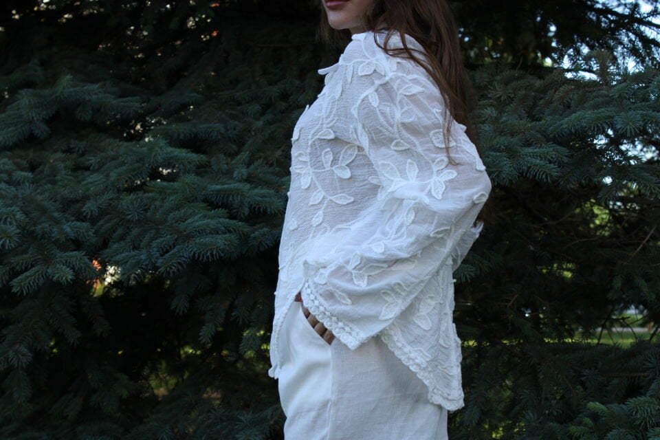 Dantel Detaylı Gömlek