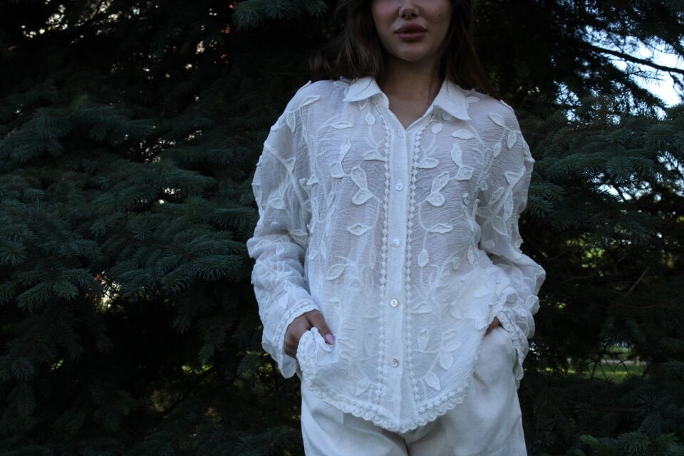 Dantel Detaylı Gömlek