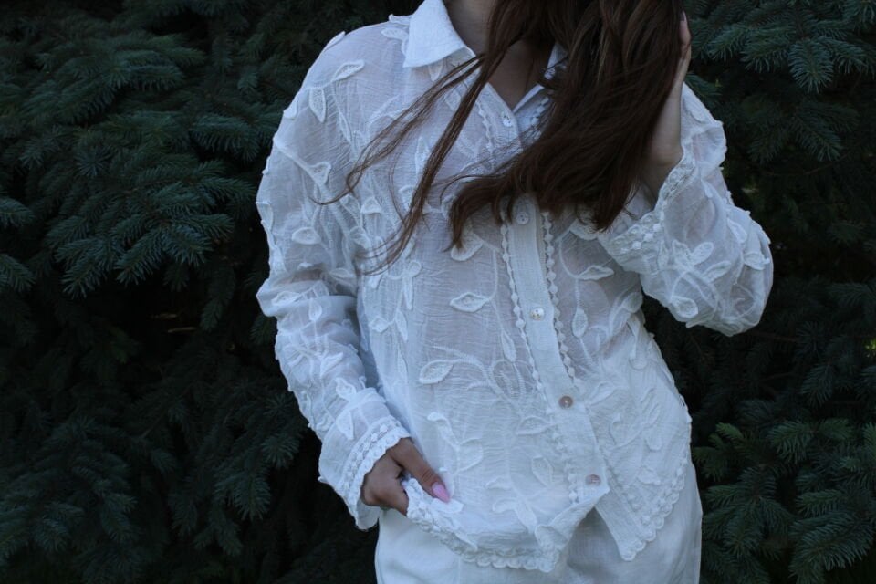 Dantel Detaylı Gömlek