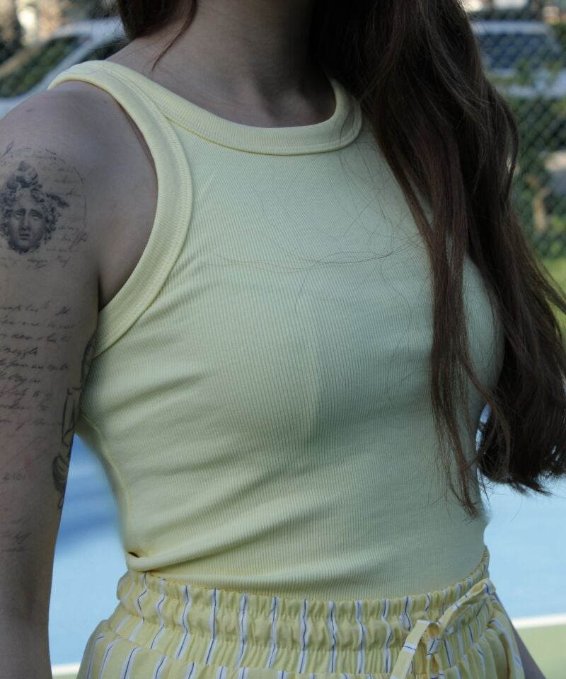 Halter Yaka Sarı Atlet