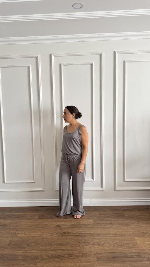 Modal Kumaş Gri Eşofman Takımı