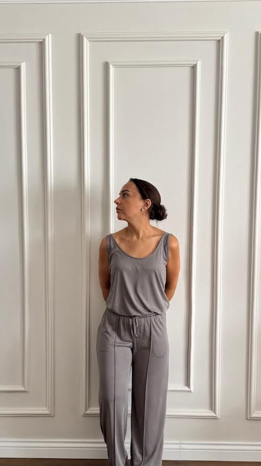 Modal Kumaş Gri Eşofman Takımı