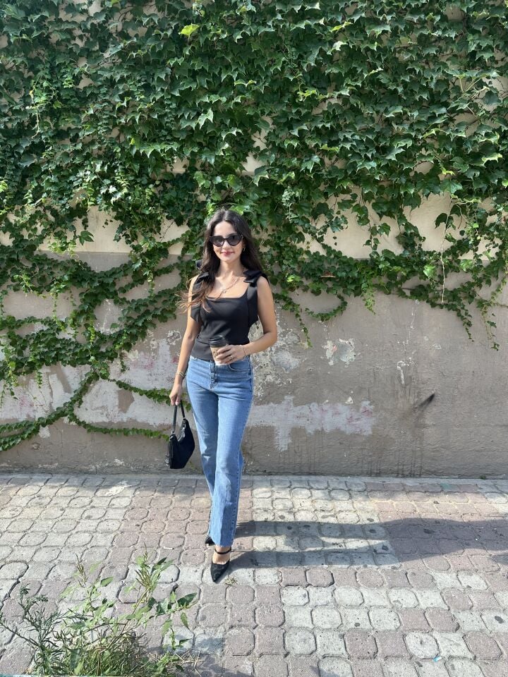 Düz kesik paça yüksel bel jean