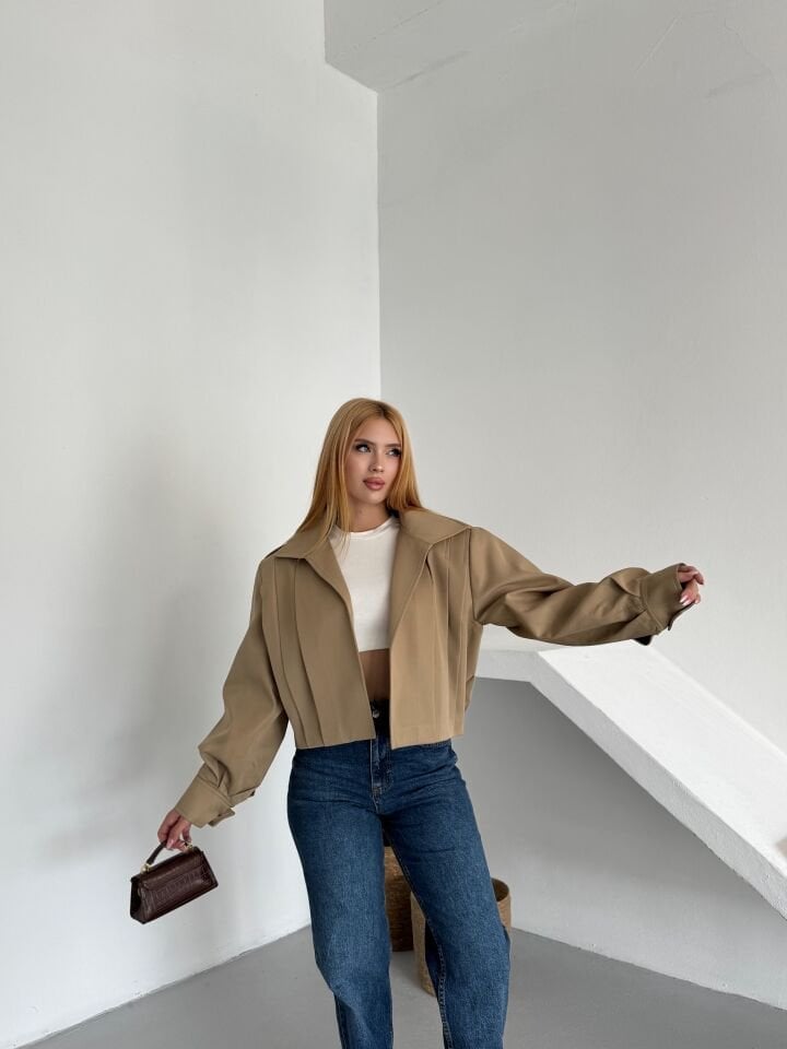 Gabardin Bomber Ceket