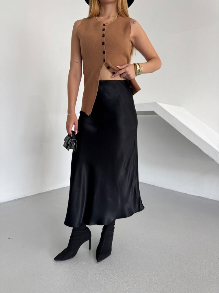 Siyah Saten Etek L(large)