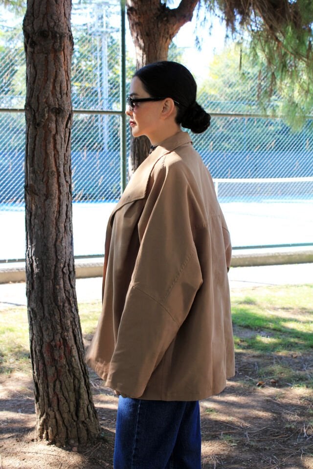 Camel Gold Düğme Detaylı Trençkot