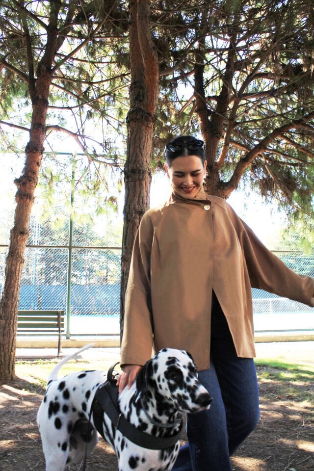 Camel Gold Düğme Detaylı Trençkot