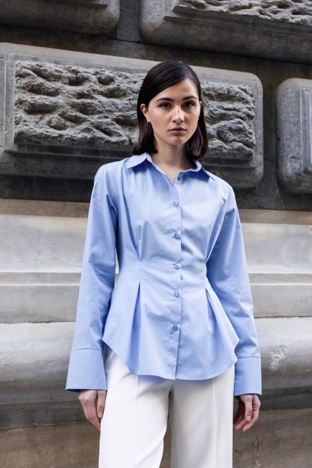 Pilili Mavi Gömlek L(large)