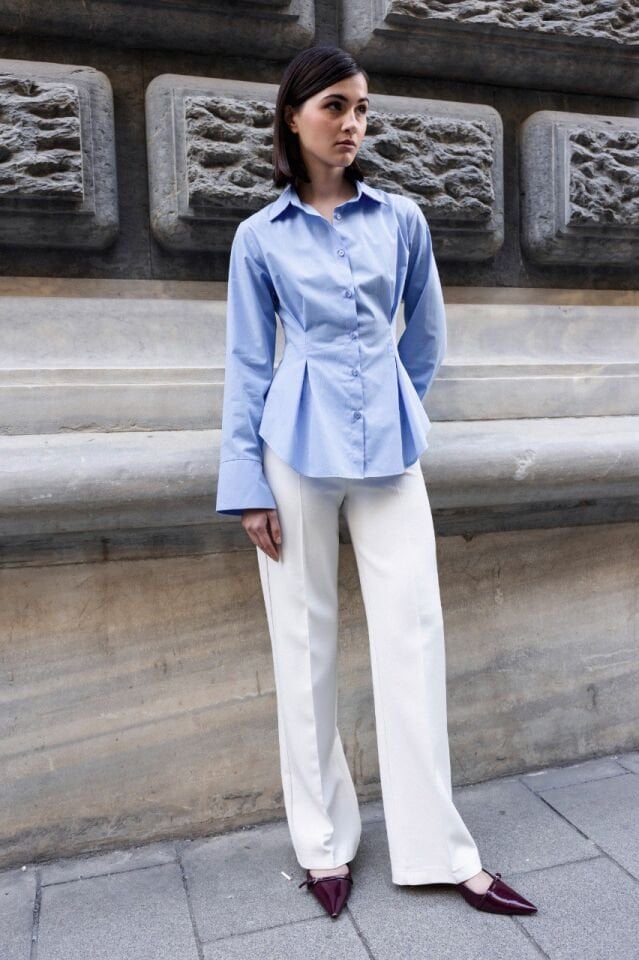 Pilili Mavi Gömlek L(large)