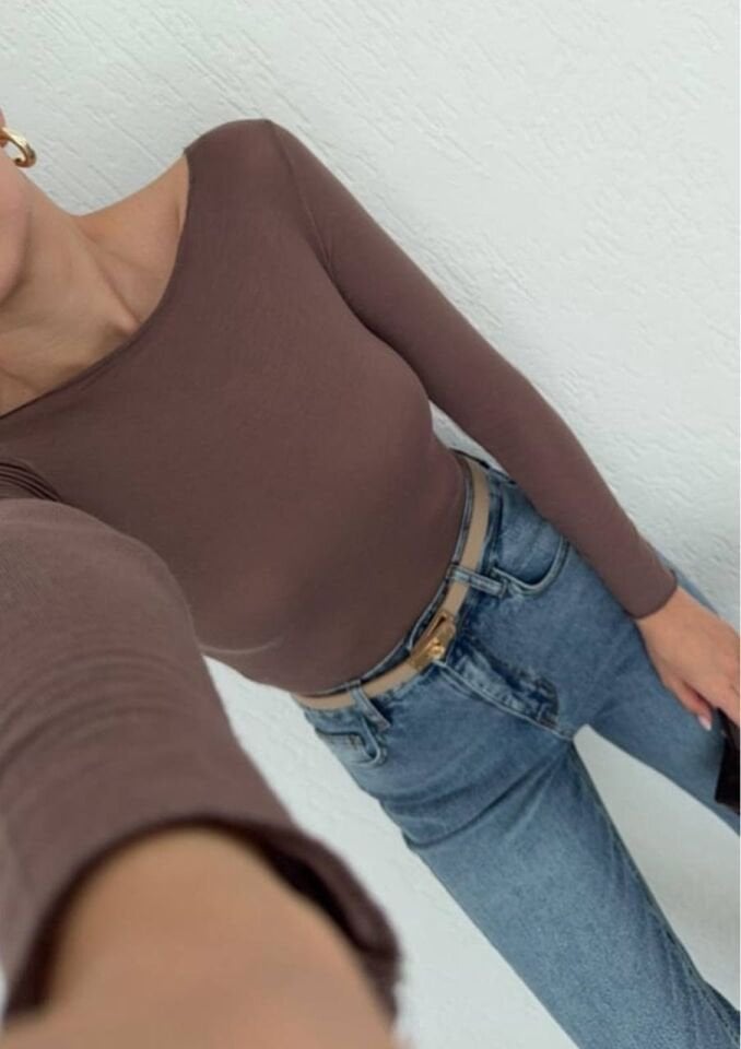 Transparan Bluz Mocha