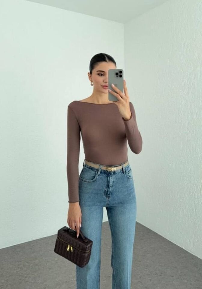 Transparan Bluz Mocha