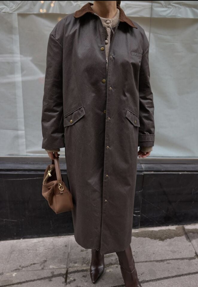 Mumlu kahve parka S (Small)