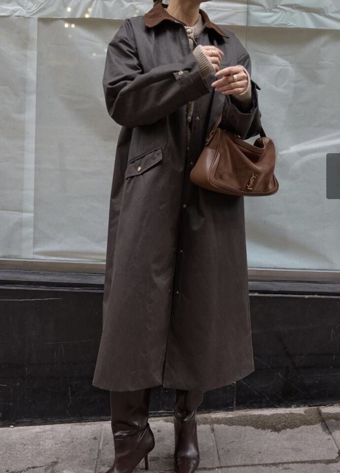 Mumlu kahve parka m(medium)